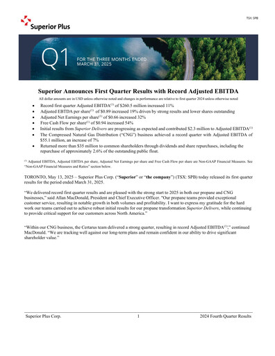 Vorschaubild Superior Plus Quartalsbericht 2025-q1