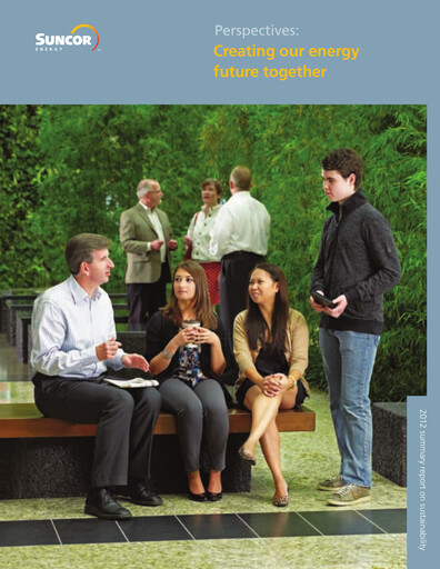 Thumbnail Suncor Energy
 Sustainability Report 2012