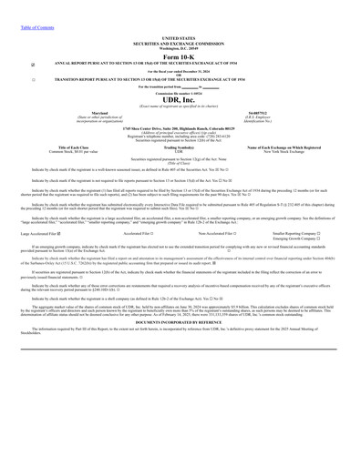 Thumbnail UDR Apartments Annual Report 2024