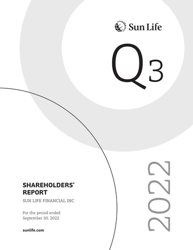 Miniature Sun Life Financial
 Rapport trimestriel 2022-q3