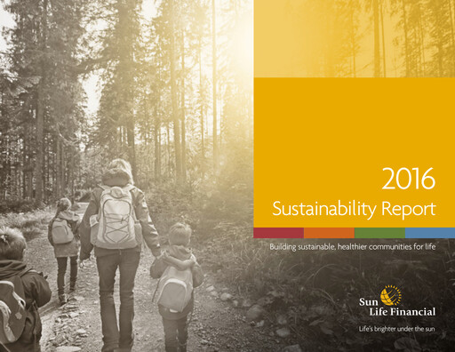 Thumbnail Sun Life Financial
 Sustainability Report 2016
