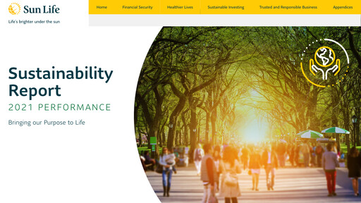 Thumbnail Sun Life Financial
 Sustainability Report 2021