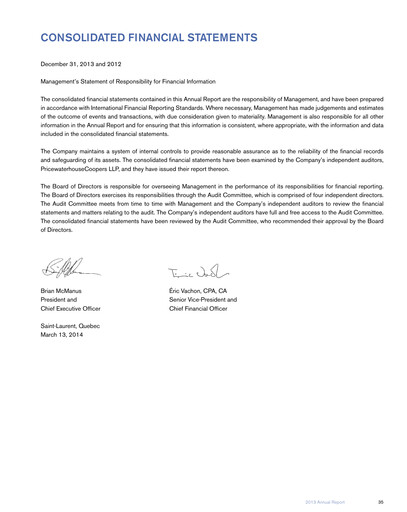 Thumbnail Stella-Jones Financial Statement fy2013