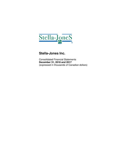 Thumbnail Stella-Jones Financial Statement fy2018