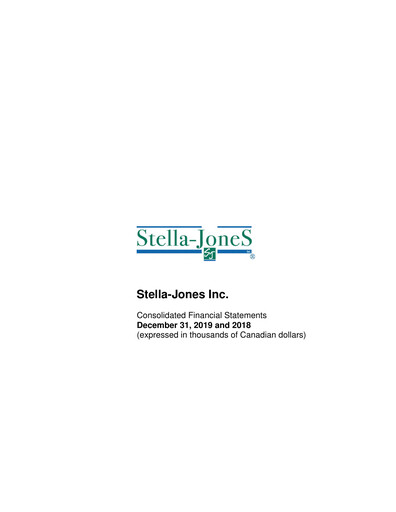 Thumbnail Stella-Jones Financial Statement fy2019