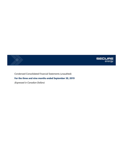 Thumbnail Secure Energy Services Quarterly Report 2019-q3