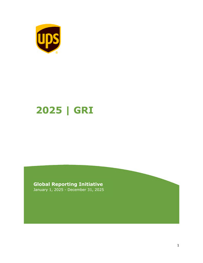 Thumbnail United Parcel Service Sustainability Report 2025