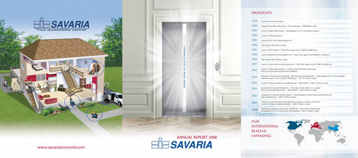 Thumbnail Savaria Corporation Annual Report 2008