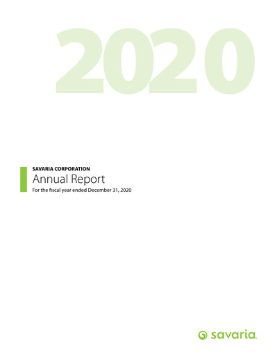 Thumbnail Savaria Corporation Annual Report 2020
