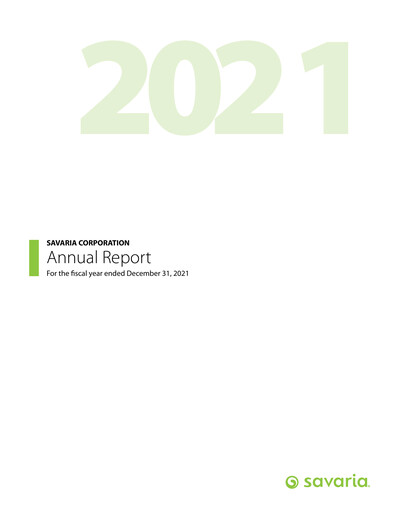 Thumbnail Savaria Corporation Annual Report 2021