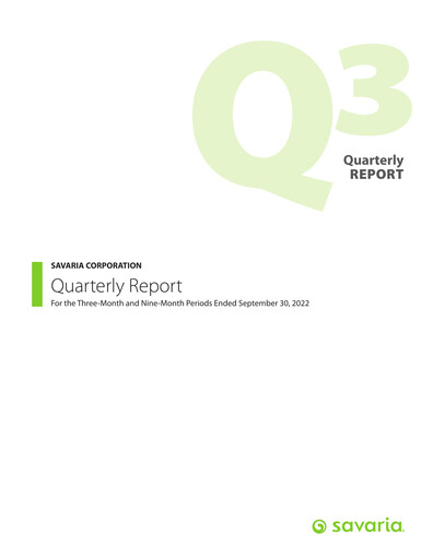 Thumbnail Savaria Corporation Quarterly Report 2022-q3