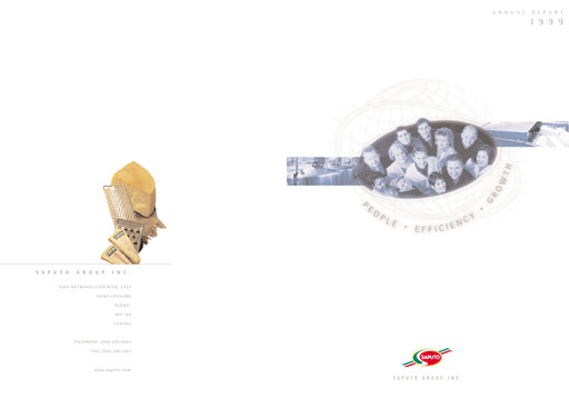 Thumbnail Saputo Annual Report 1999