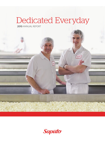 Thumbnail Saputo Annual Report 2010