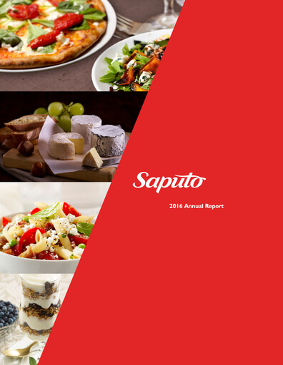 Thumbnail Saputo Annual Report 2016