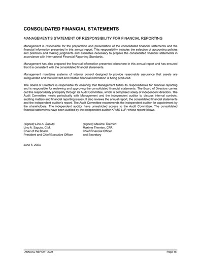 Thumbnail Saputo Financial Statement 2024