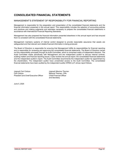 Thumbnail Saputo Financial Statement 2025