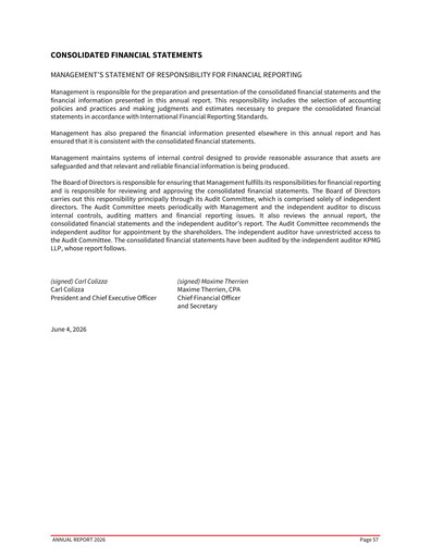 Thumbnail Saputo Financial Statement 2026