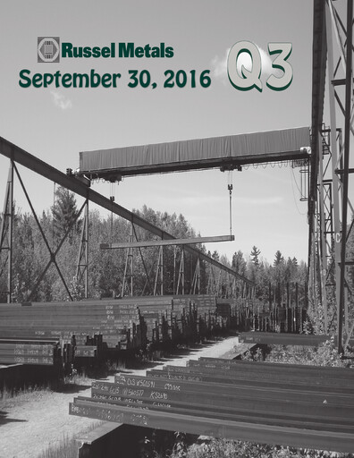 Miniature Russel Metals
 Rapport trimestriel 2016-q3