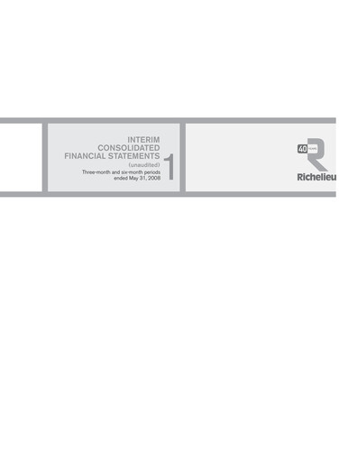Thumbnail Richelieu Hardware Quarterly Report 2008-q2