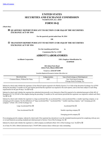 Thumbnail Abbott Laboratories Quarterly Report 2024-q2