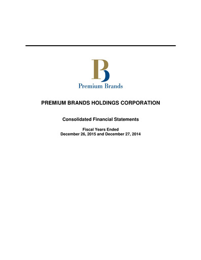 Thumbnail Premium Brands Financial Statement 2015