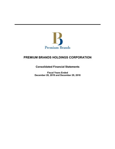 Thumbnail Premium Brands Financial Statement 2019