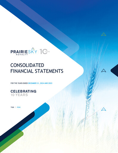 Thumbnail PrairieSky Royalty
 Financial Statement 2024