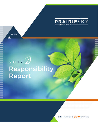 Thumbnail PrairieSky Royalty
 Sustainability Report 2017