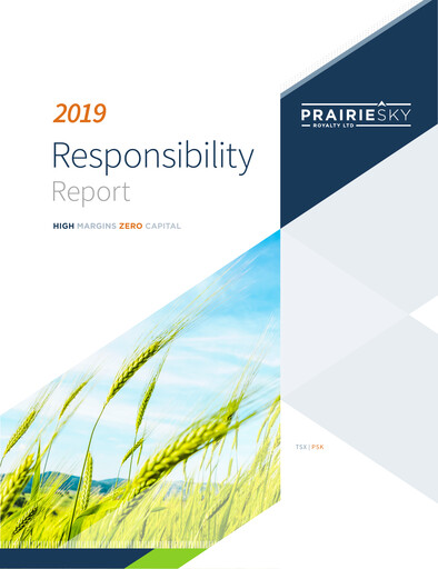 Thumbnail PrairieSky Royalty
 Sustainability Report 2019