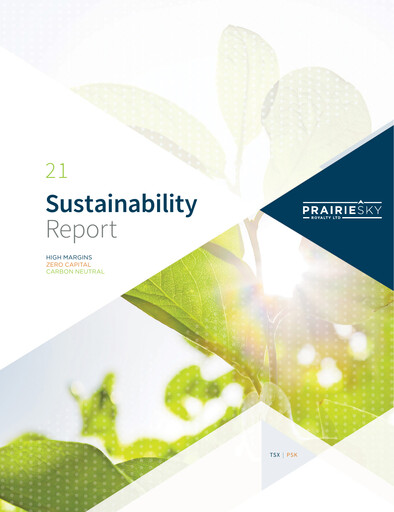 Thumbnail PrairieSky Royalty
 Sustainability Report 2021