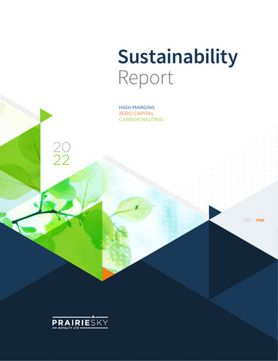Thumbnail PrairieSky Royalty
 Sustainability Report 2022