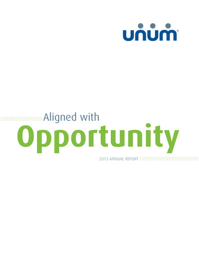 Thumbnail Unum Annual Report 2013