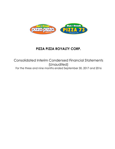 Thumbnail Pizza Pizza Quarterly Report 2017-q3