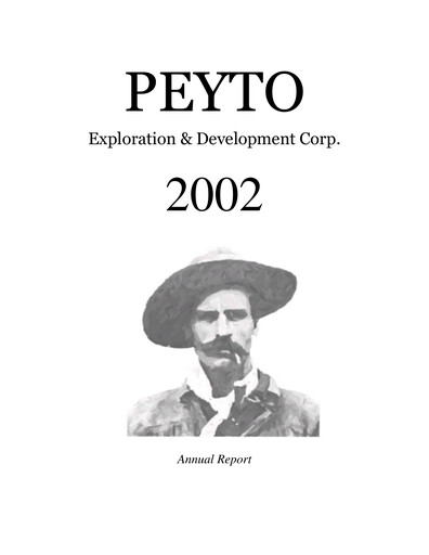 Miniature Peyto Exploration & Development Rapport annuel 2002