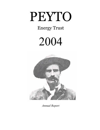 Miniature Peyto Exploration & Development Rapport annuel 2004