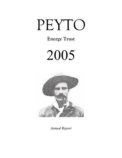Miniature Peyto Exploration & Development Rapport annuel 2005