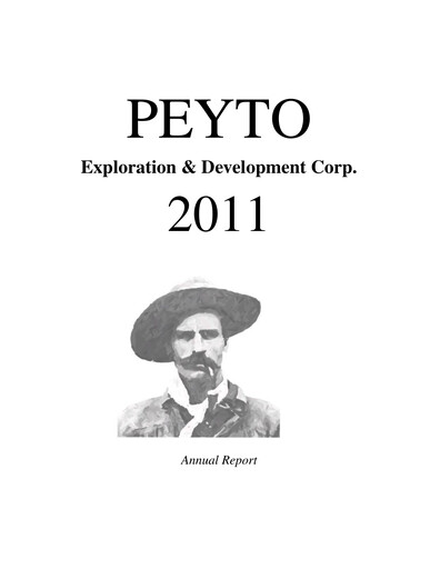 Miniature Peyto Exploration & Development Rapport annuel 2011