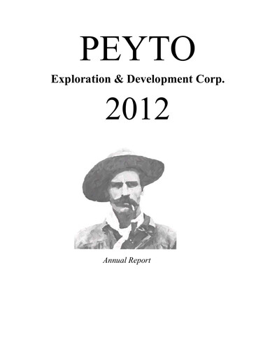 Miniature Peyto Exploration & Development Rapport annuel 2012