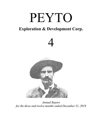Miniature Peyto Exploration & Development Rapport annuel 2019