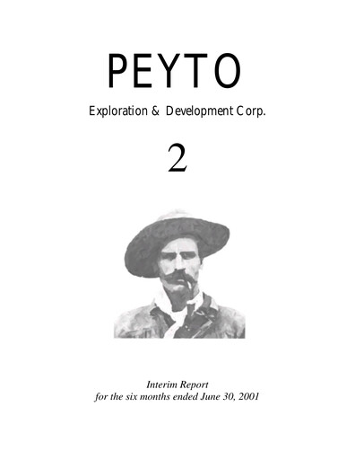 Vorschaubild Peyto Exploration & Development Quartalsbericht 2001-q2