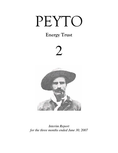 Thumbnail Peyto Exploration & Development Quarterly Report 2007-q2