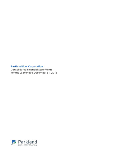 Thumbnail Parkland Corp Financial Statement fy2018