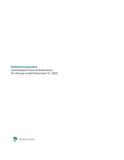 Thumbnail Parkland Corp Financial Statement fy2020