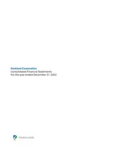 Thumbnail Parkland Corp Financial Statement fy2022