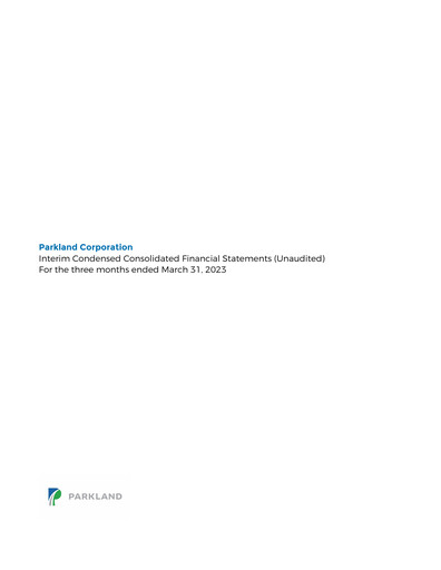 Thumbnail Parkland Corp Quarterly Report 2023-q1