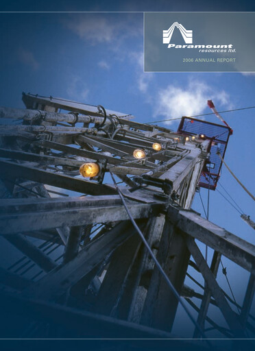 Thumbnail Paramount Resources Annual Report 2006