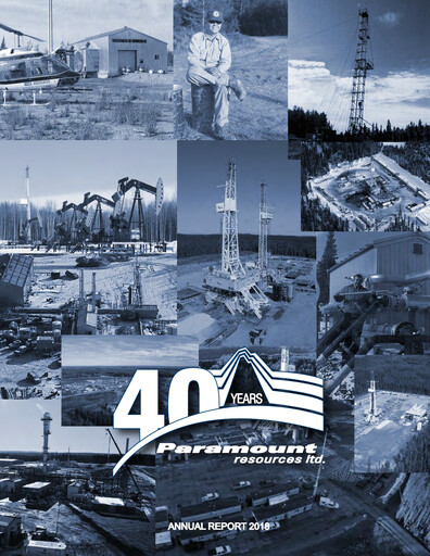 Thumbnail Paramount Resources Annual Report 2018