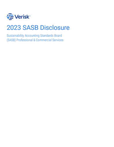 Thumbnail Verisk Analytics ESG Report 2023