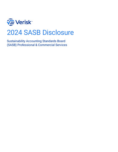 Thumbnail Verisk Analytics ESG Report 2024