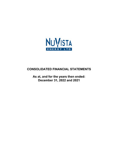 Thumbnail NuVista Energy Financial Statement 2022